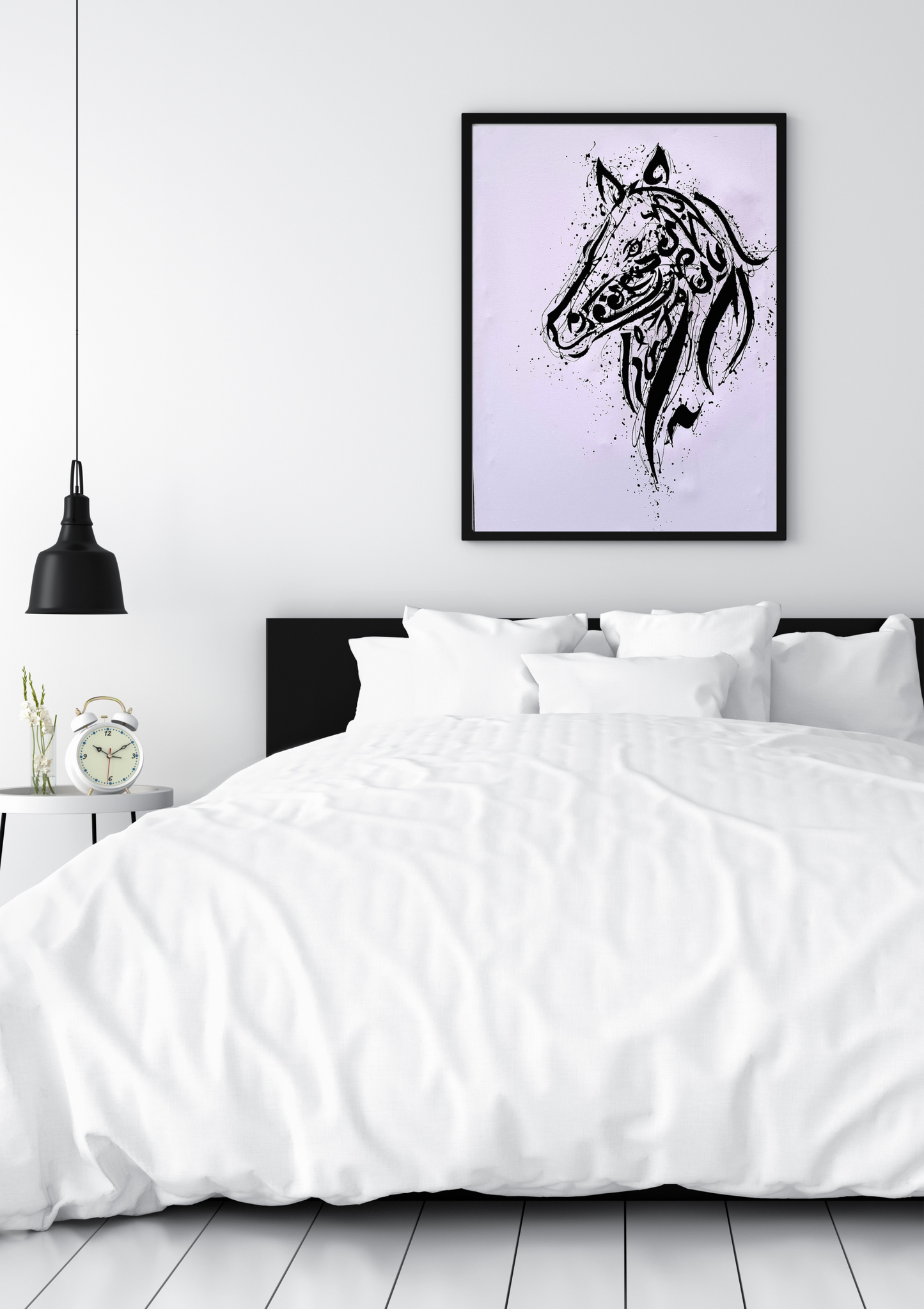 Arabian Pride – Abstract Arabian Horse Oil Painting | 24x36in Digital Wall Art Download