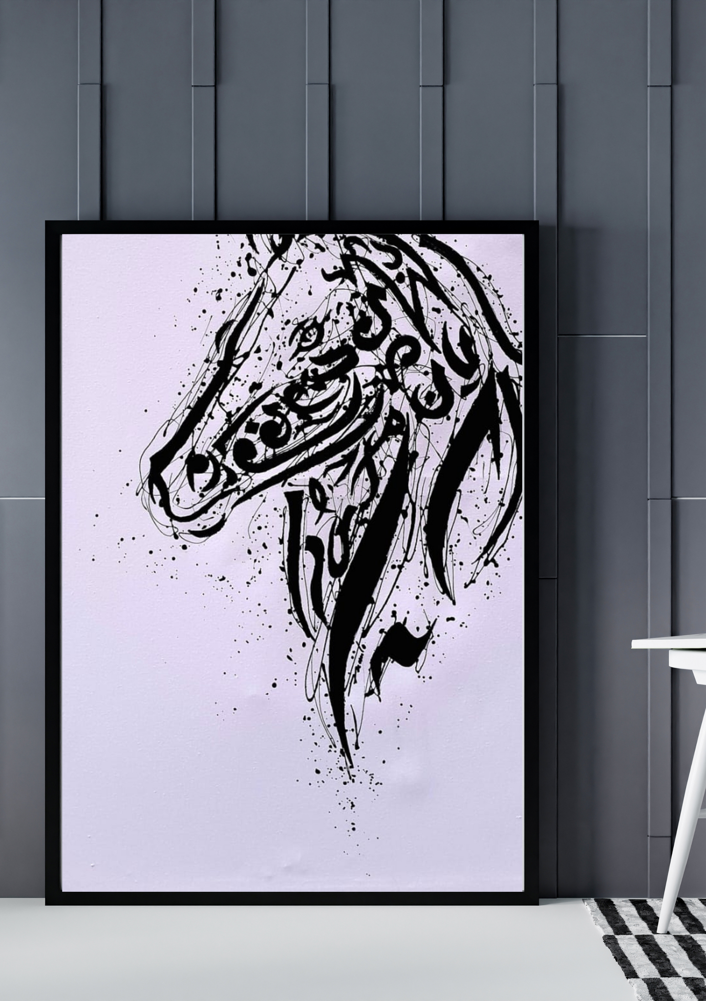 Arabian Pride – Abstract Arabian Horse Oil Painting | 24x36in Digital Wall Art Download