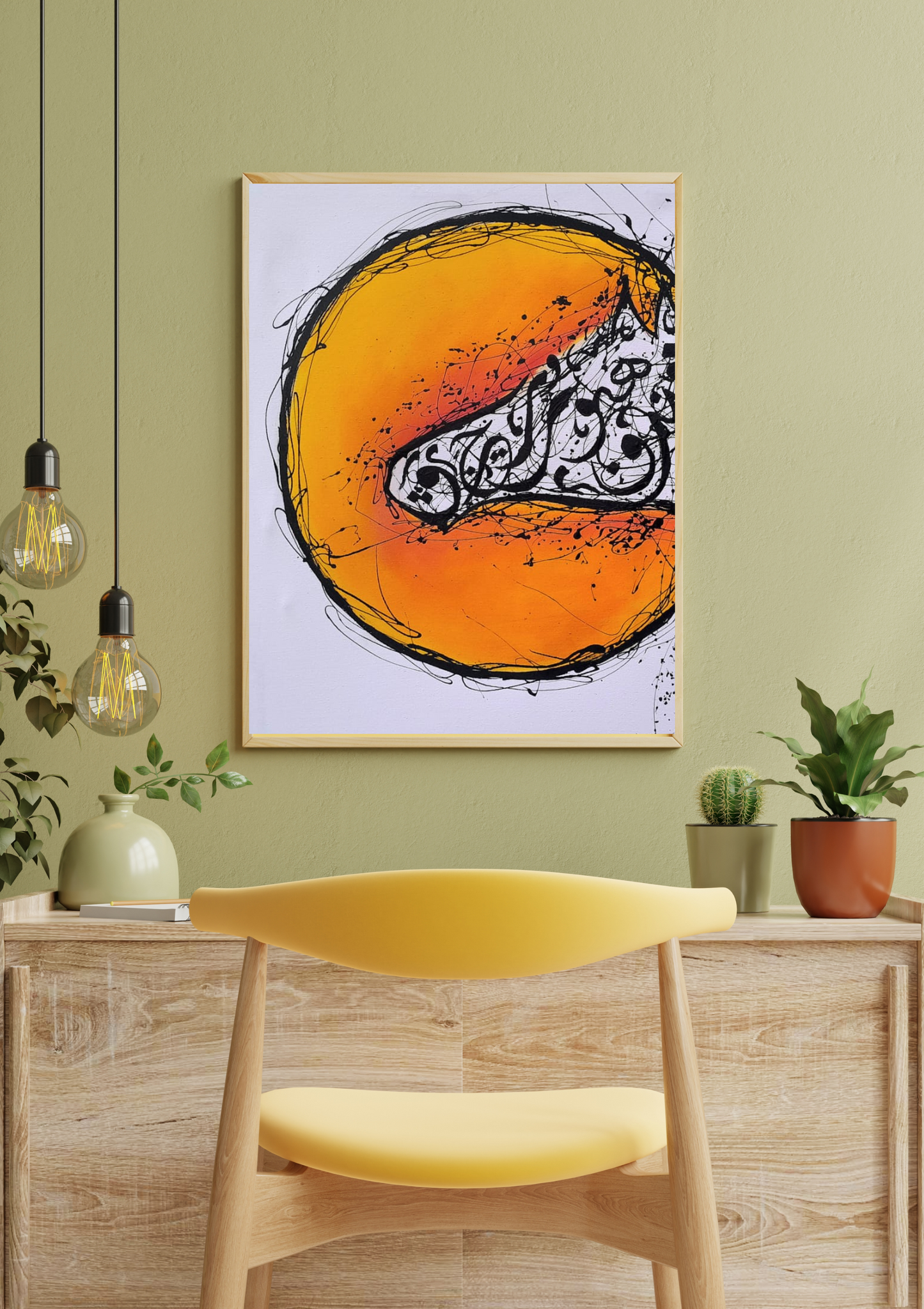 Majestic Arabian Stallion – Oil on Canvas Digital Art | 42x36 Inch Abstract Arabian Horse Painting Download
