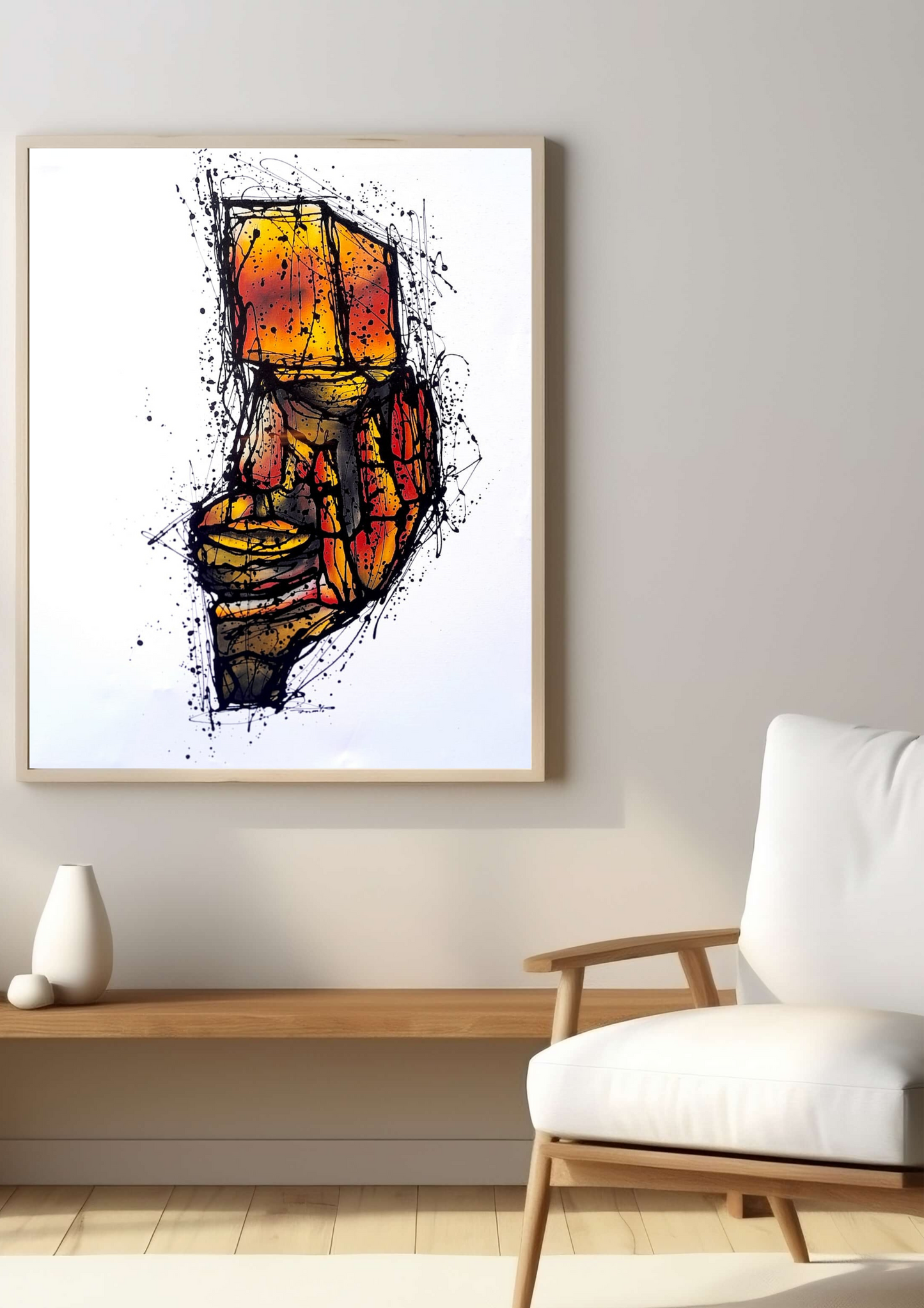 Modern Abstract Wall Art Thoughts theme | Digital Download Printable | Oil Painting Style 36x42