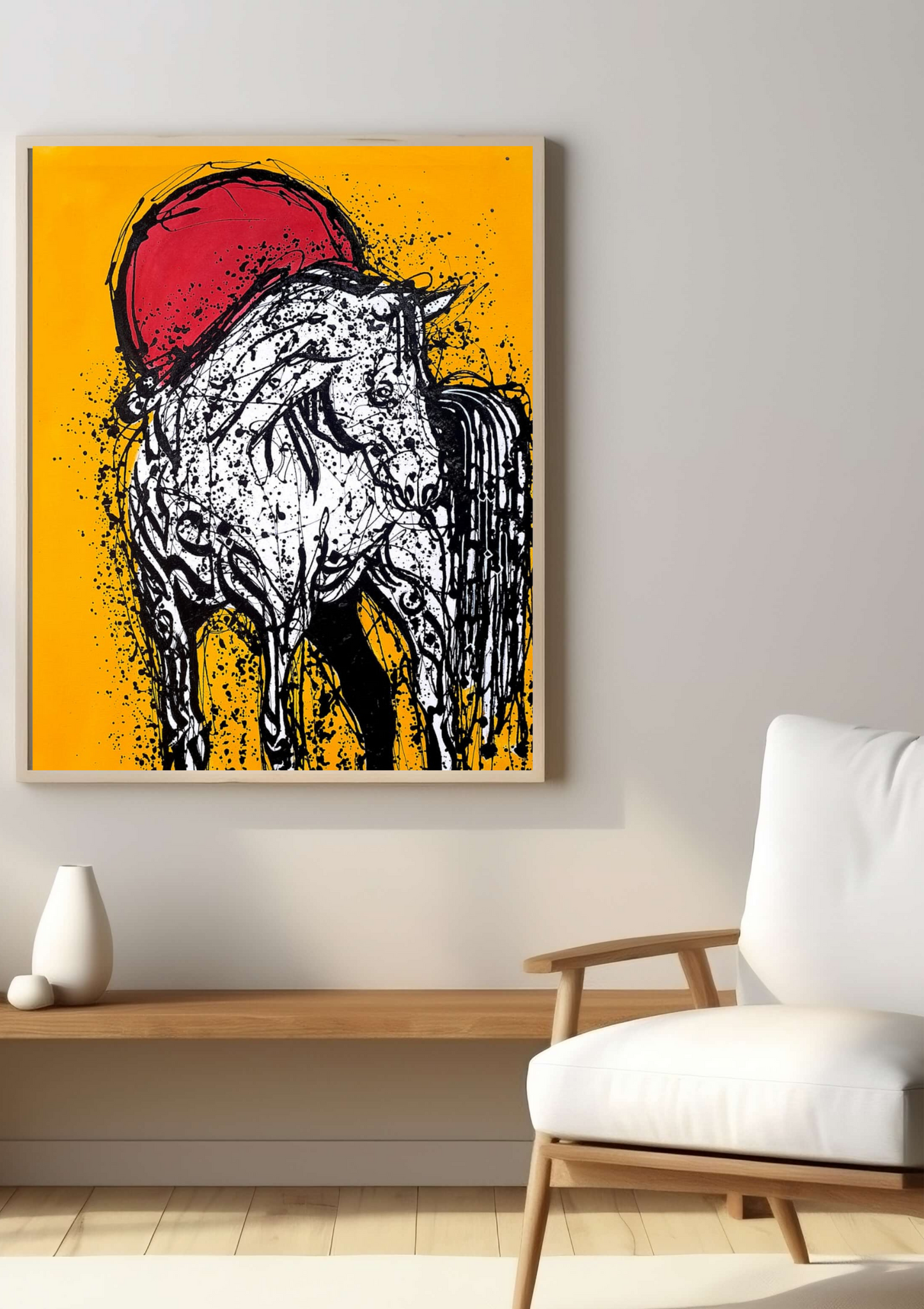 Arabian Pride Abstract Wall Art | Digital Download | Oil Painting Style Printable 36x48 Artwork for Modern Decor