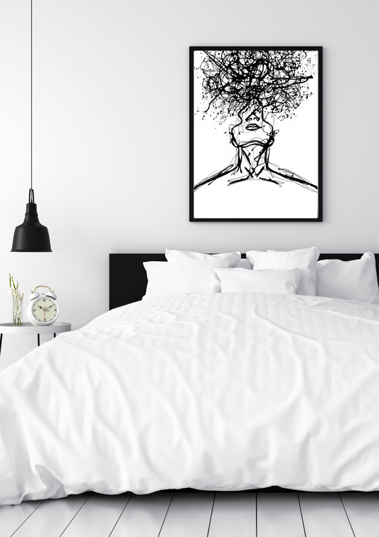 Abstract Wall Art Perception Theme Digital Download | Oil Painting Style | Printable 24x36 Artwork for Modern Home Decor