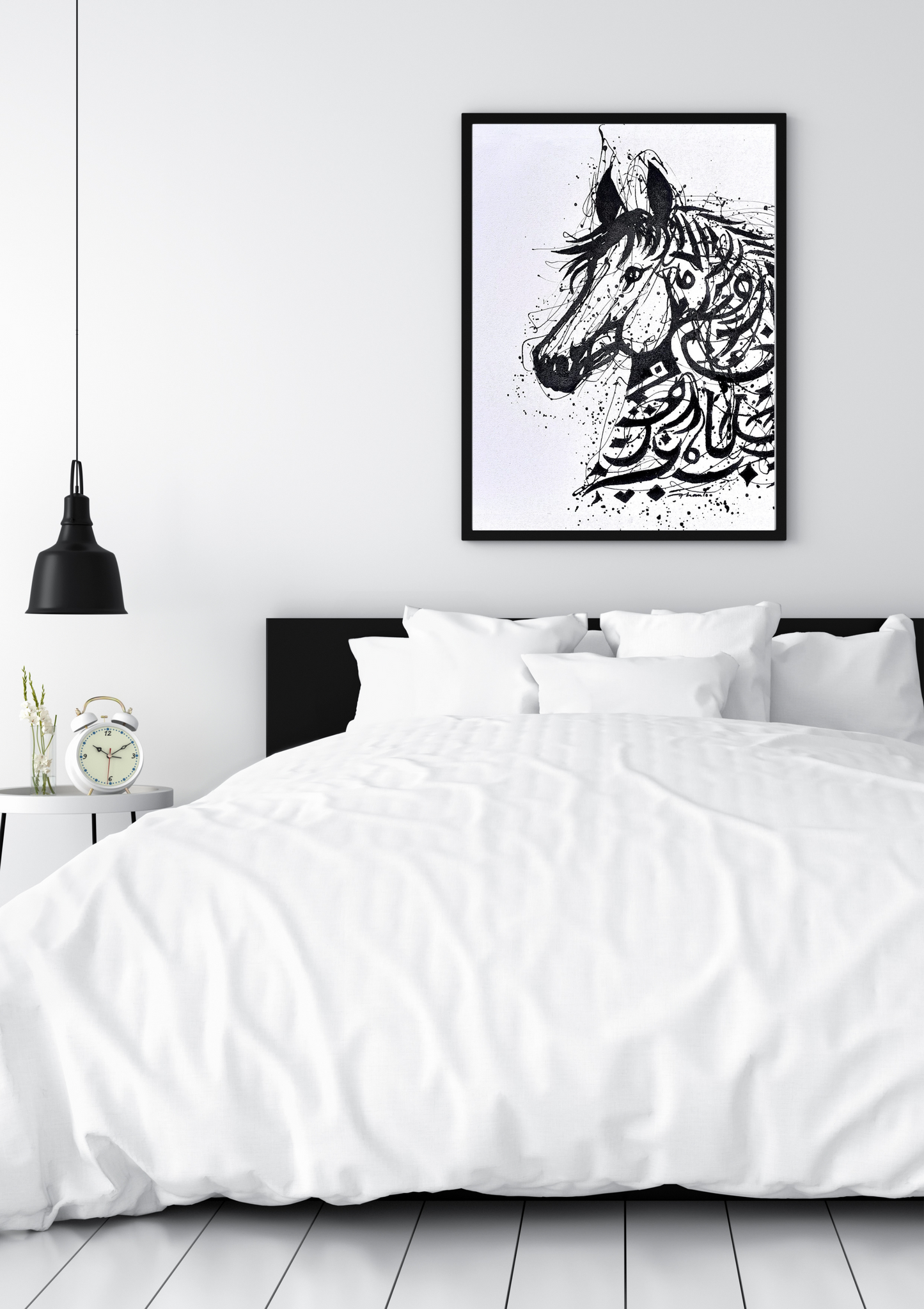 Arabian Pride – Square Arabian Horse Oil Painting | 24x24in Digital Wall Art Print