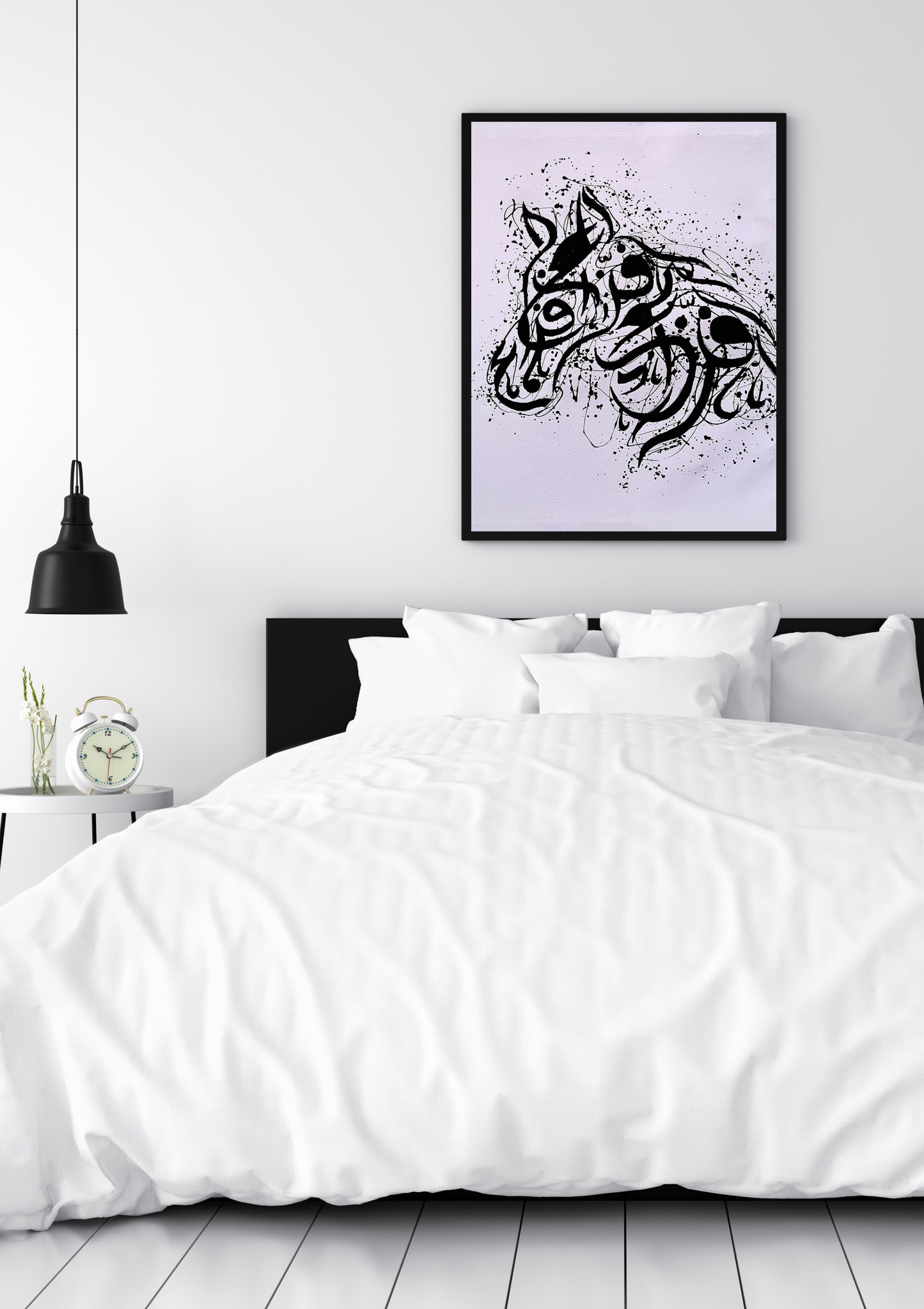 Arabian Pride – Square Arabian Horse Abstract Art | 24x24in Oil Painting Digital Download