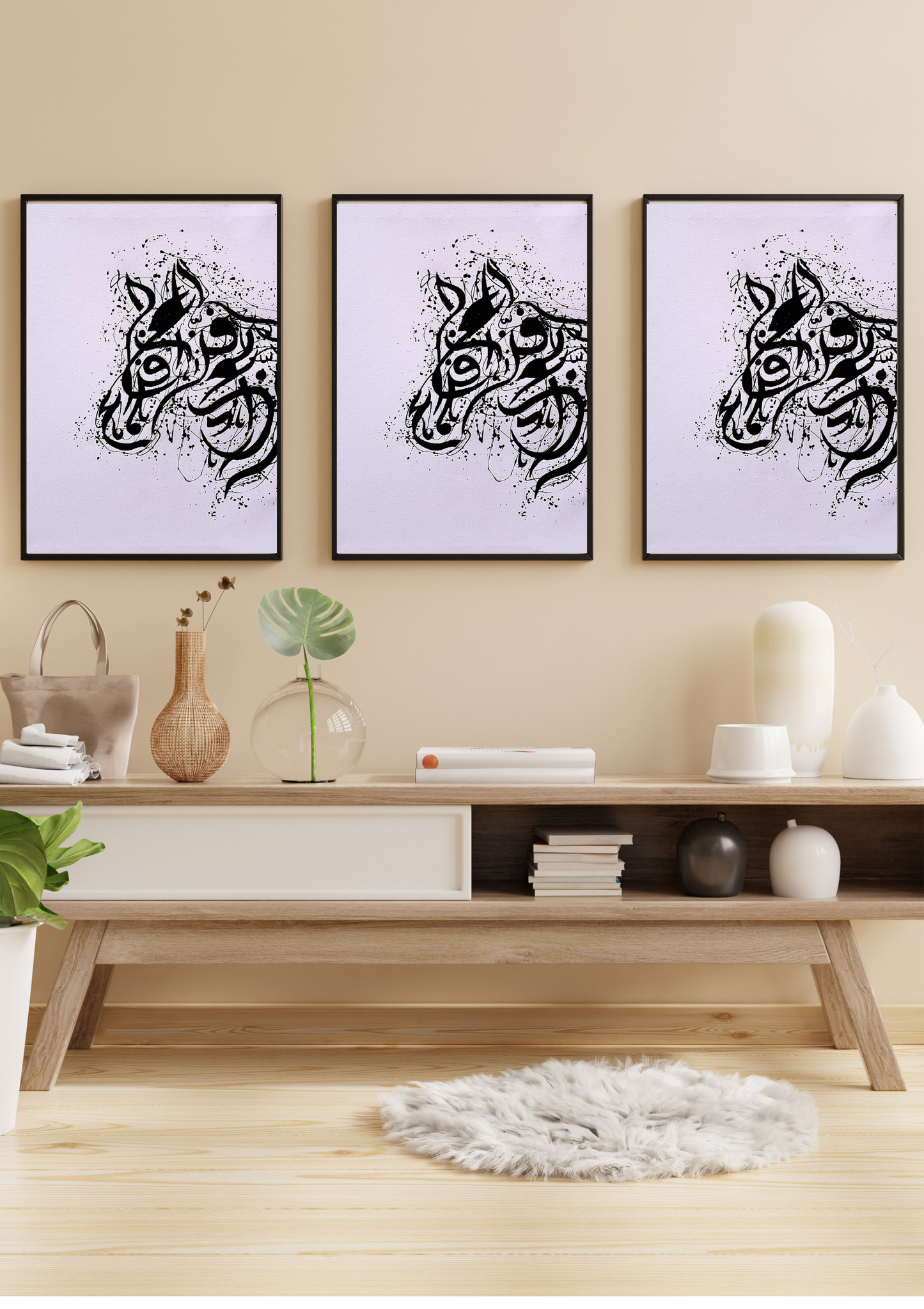 Arabian Pride – Square Arabian Horse Abstract Art | 24x24in Oil Painting Digital Download