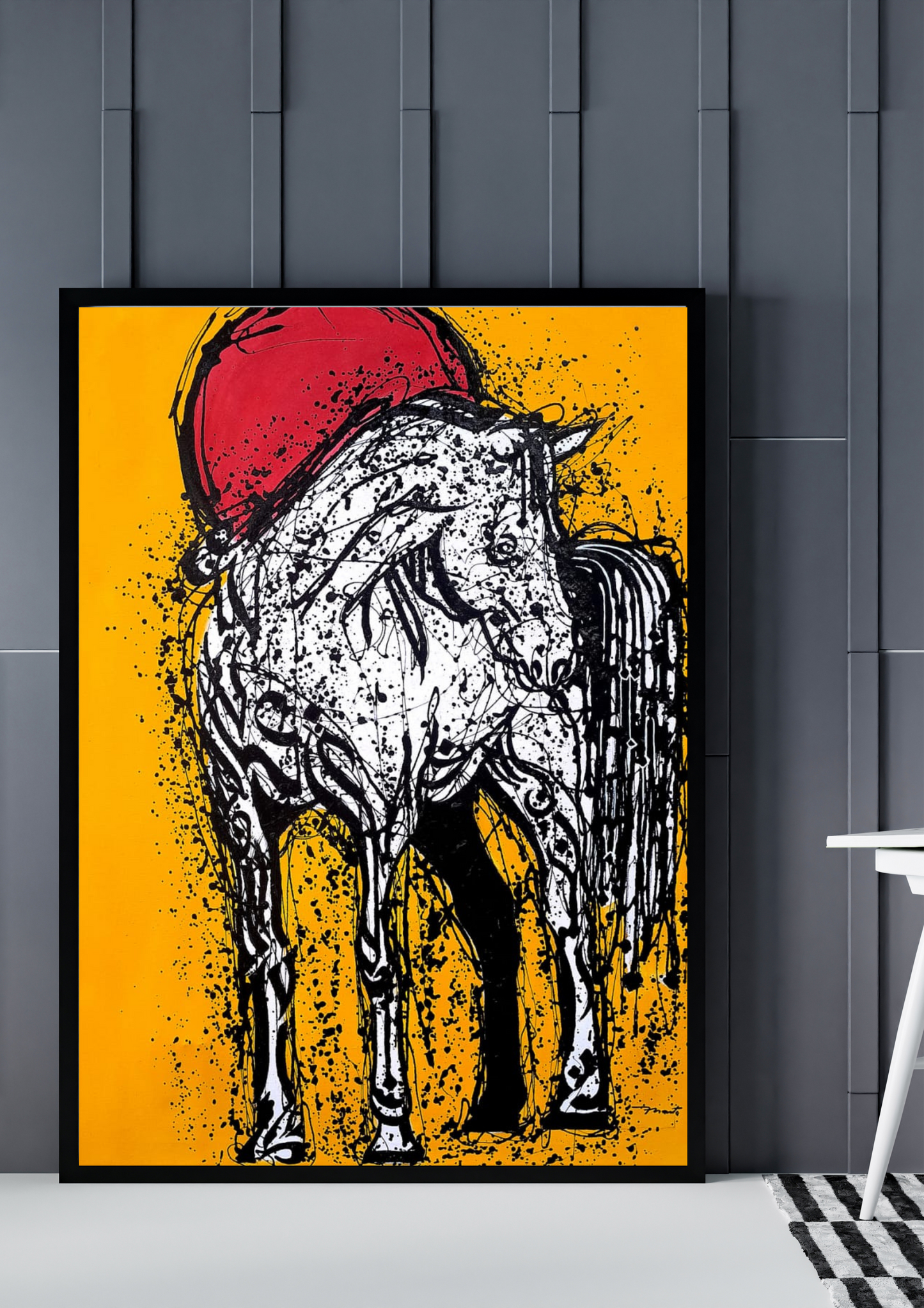 Arabian Pride Abstract Wall Art | Digital Download | Oil Painting Style Printable 36x48 Artwork for Modern Decor