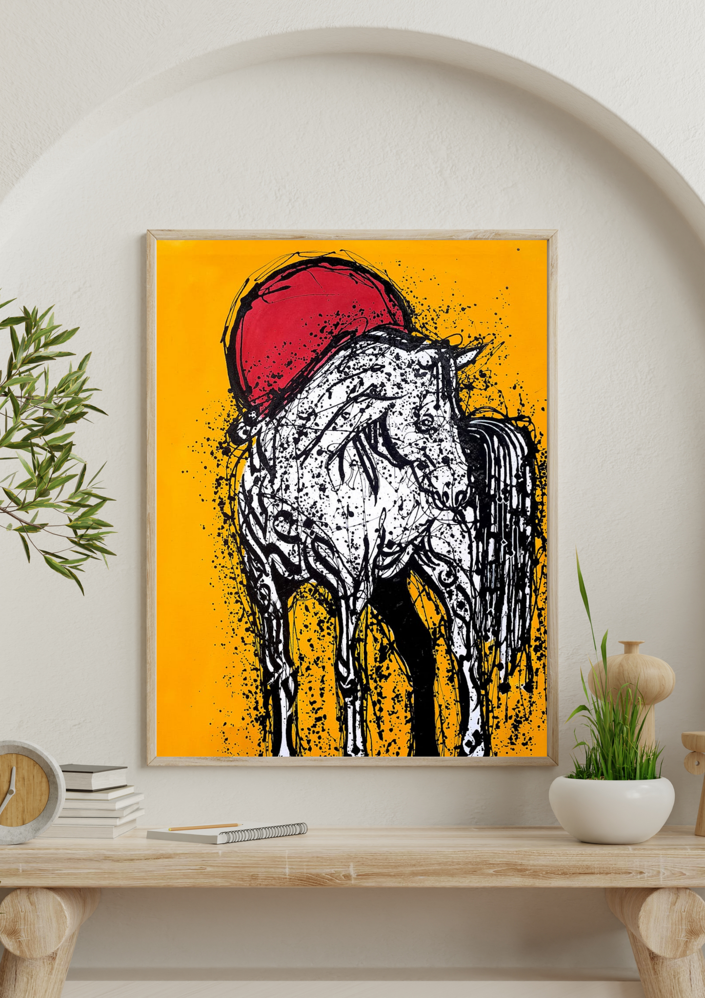 Arabian Pride Abstract Wall Art | Digital Download | Oil Painting Style Printable 36x48 Artwork for Modern Decor