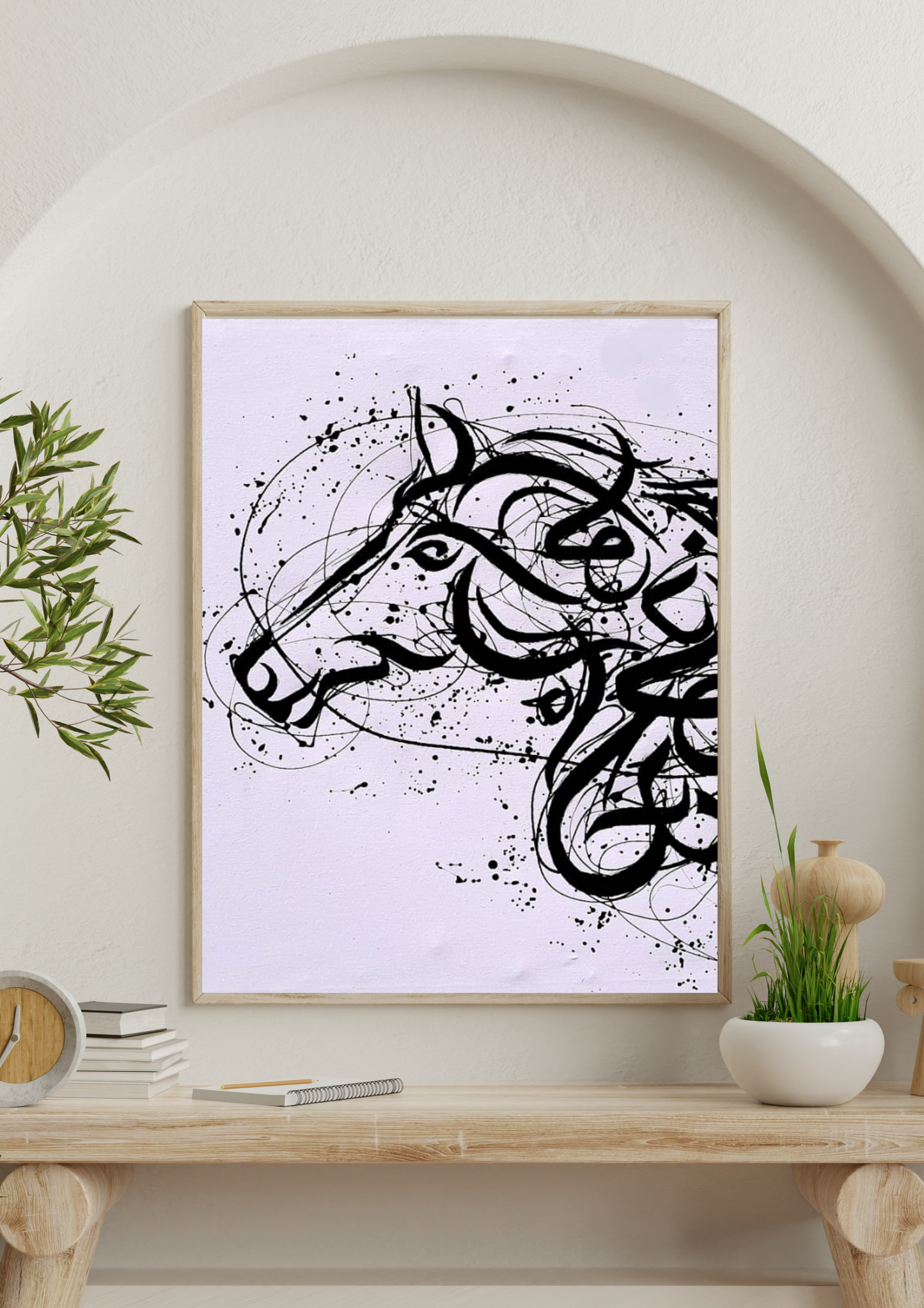 Arabian Pride – Majestic Arabian Horse Abstract Art | 36x24in Oil Painting Digital File