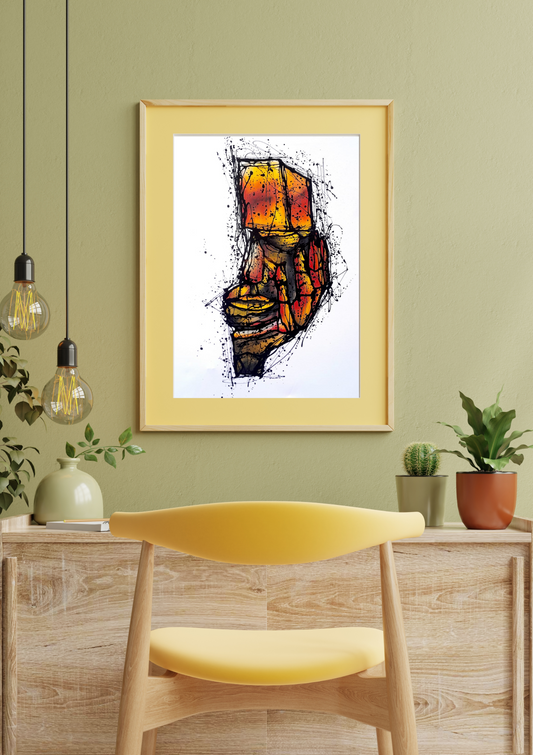 Modern Abstract Wall Art Thoughts theme | Digital Download Printable | Oil Painting Style 36x42