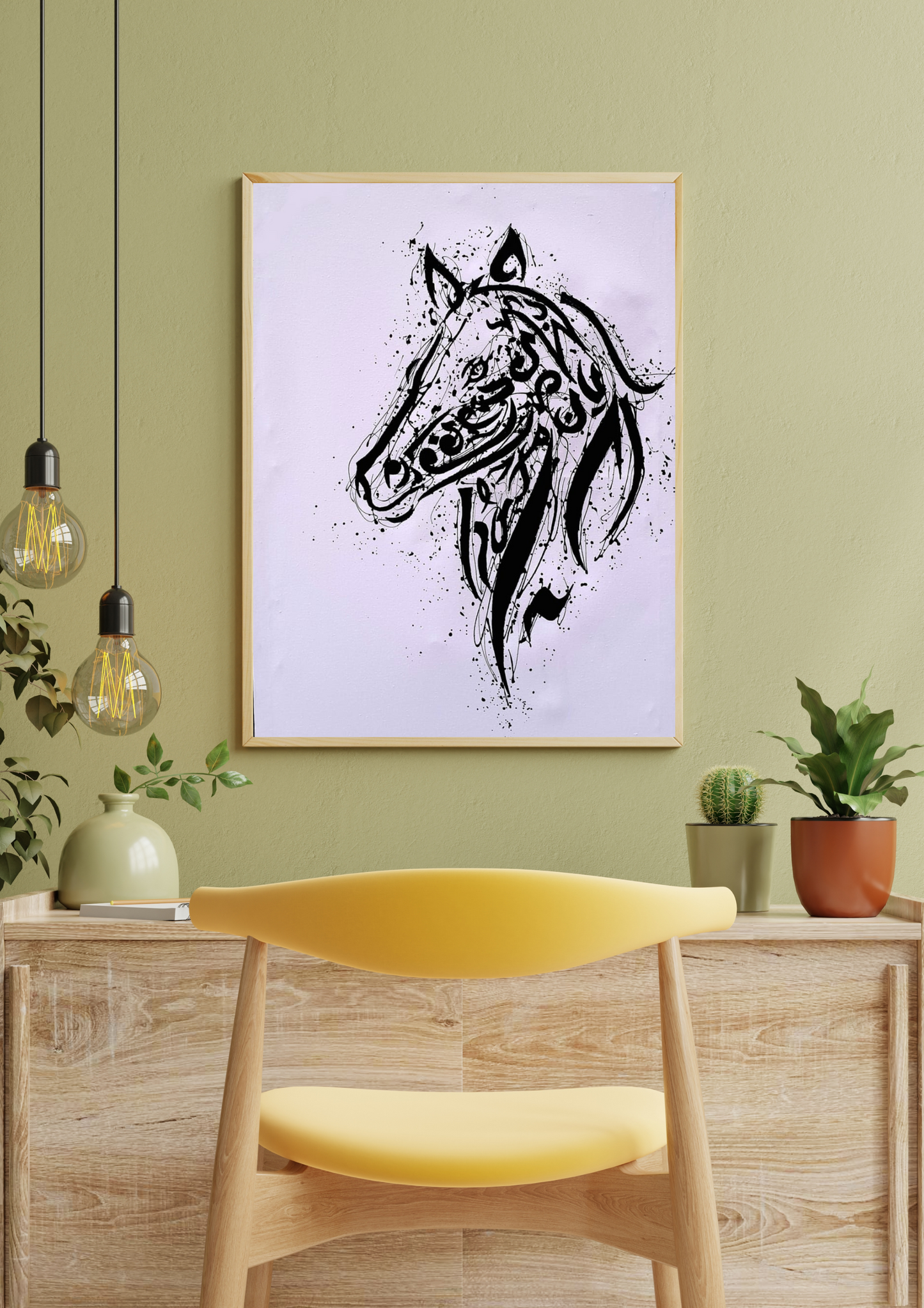 Arabian Pride – Abstract Arabian Horse Oil Painting | 24x36in Digital Wall Art Download