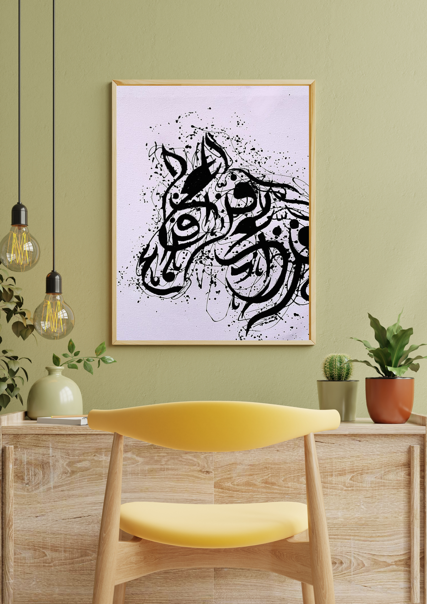 Arabian Pride – Square Arabian Horse Abstract Art | 24x24in Oil Painting Digital Download