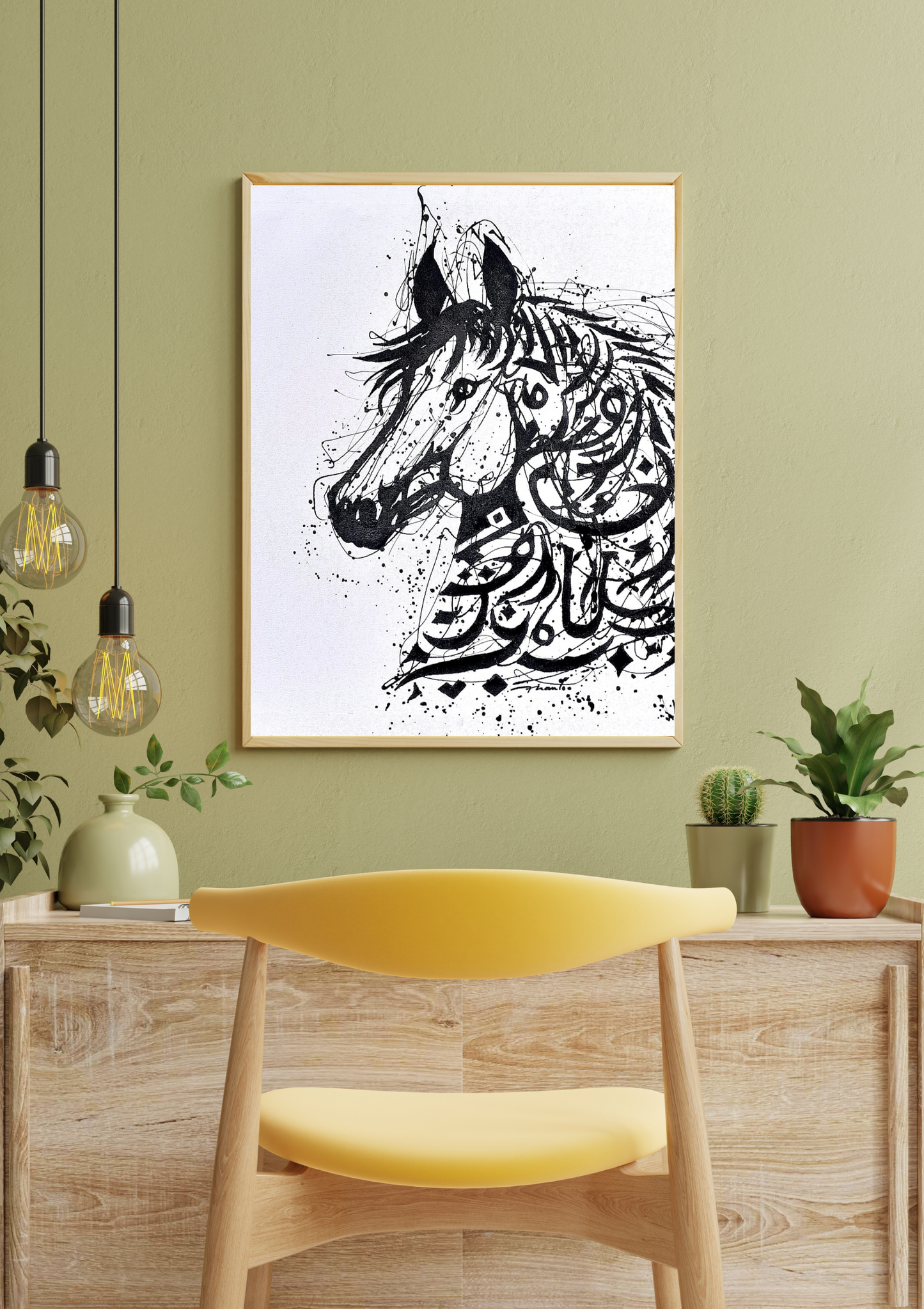 Arabian Pride – Square Arabian Horse Oil Painting | 24x24in Digital Wall Art Print