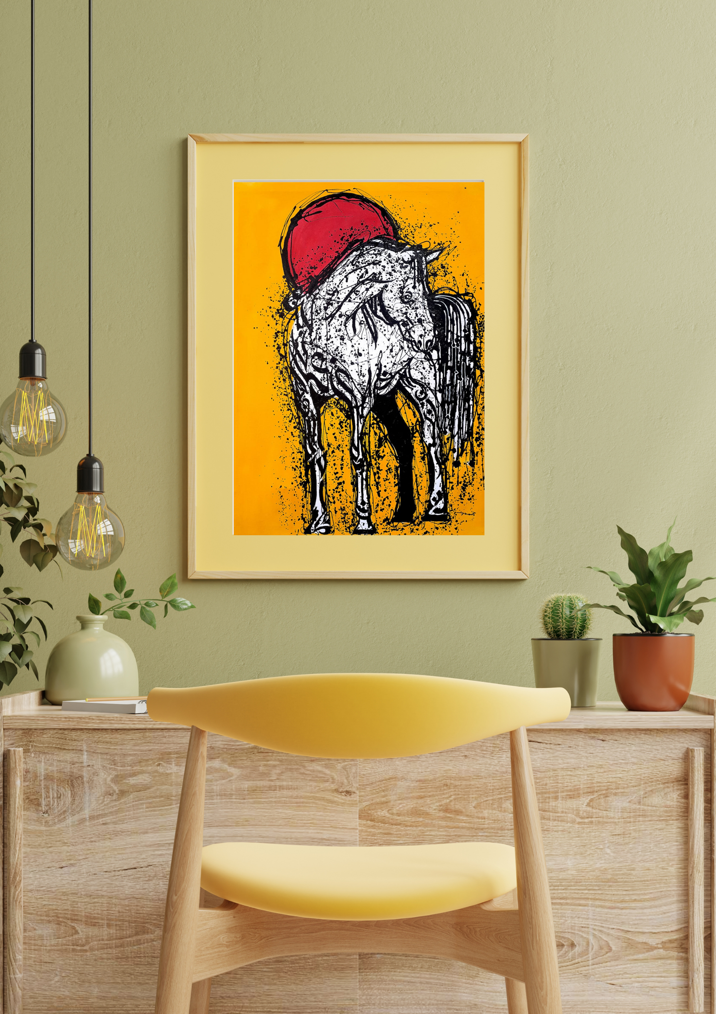 Arabian Pride Abstract Wall Art | Digital Download | Oil Painting Style Printable 36x48 Artwork for Modern Decor
