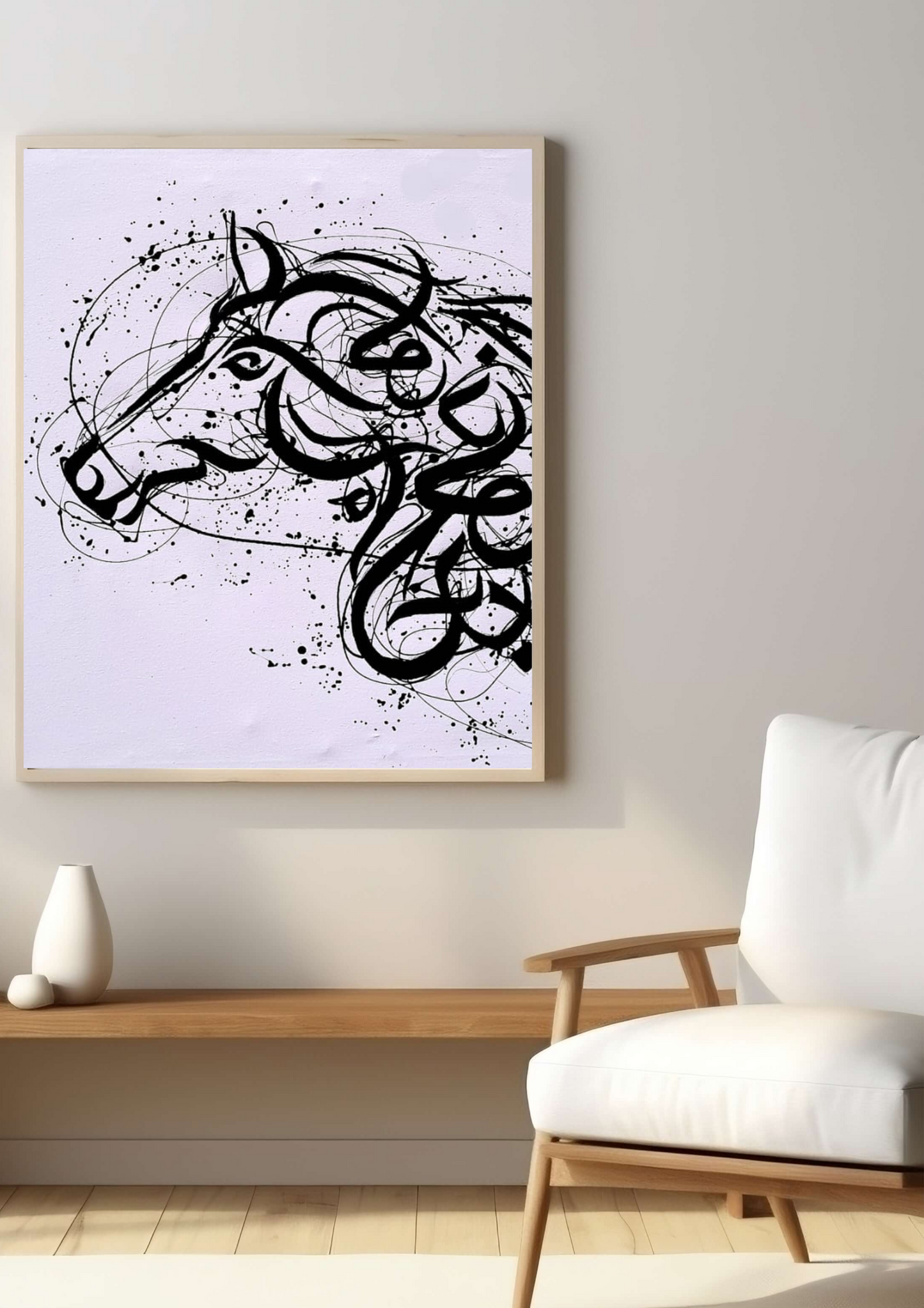 Arabian Pride – Majestic Arabian Horse Abstract Art | 36x24in Oil Painting Digital File