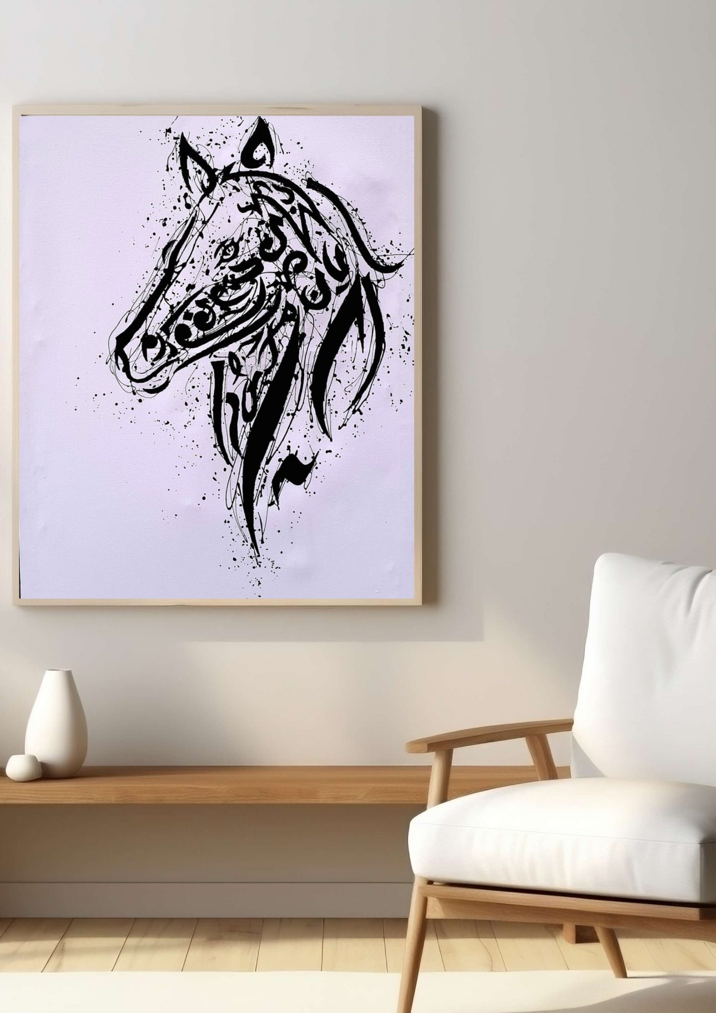 Arabian Pride – Abstract Arabian Horse Oil Painting | 24x36in Digital Wall Art Download
