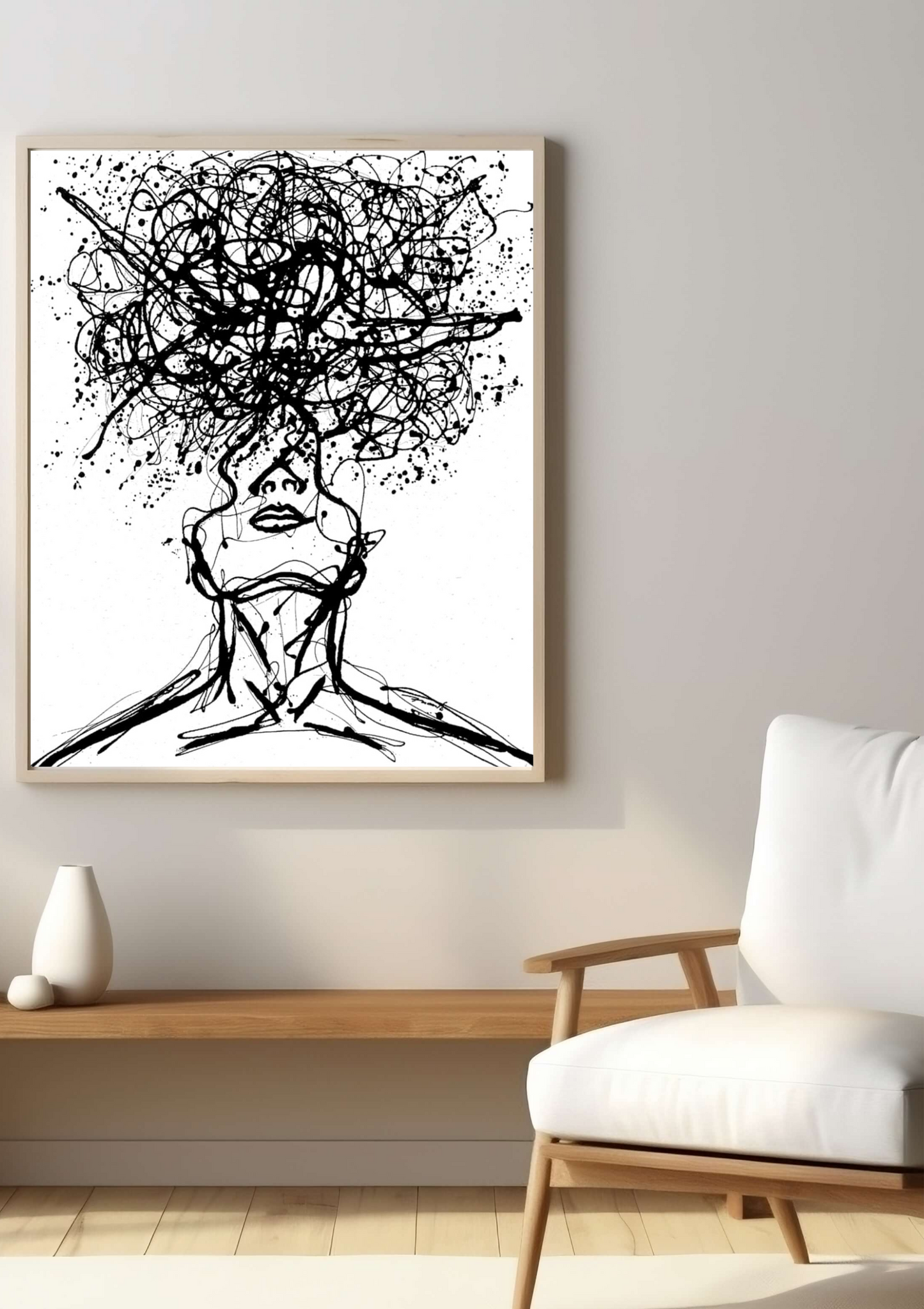 Abstract Wall Art Perception Theme Digital Download | Oil Painting Style | Printable 24x36 Artwork for Modern Home Decor